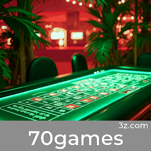 Experiência imersiva com jogos 3D e dealer real no 70games